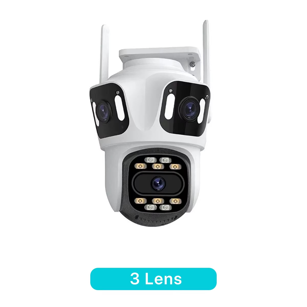 Three Lens PTZ IP Camera Outdoor HD Three Screen Wifi Security Camera Auto Tracking Dual Len Wirelss CCTV Camera Icsee